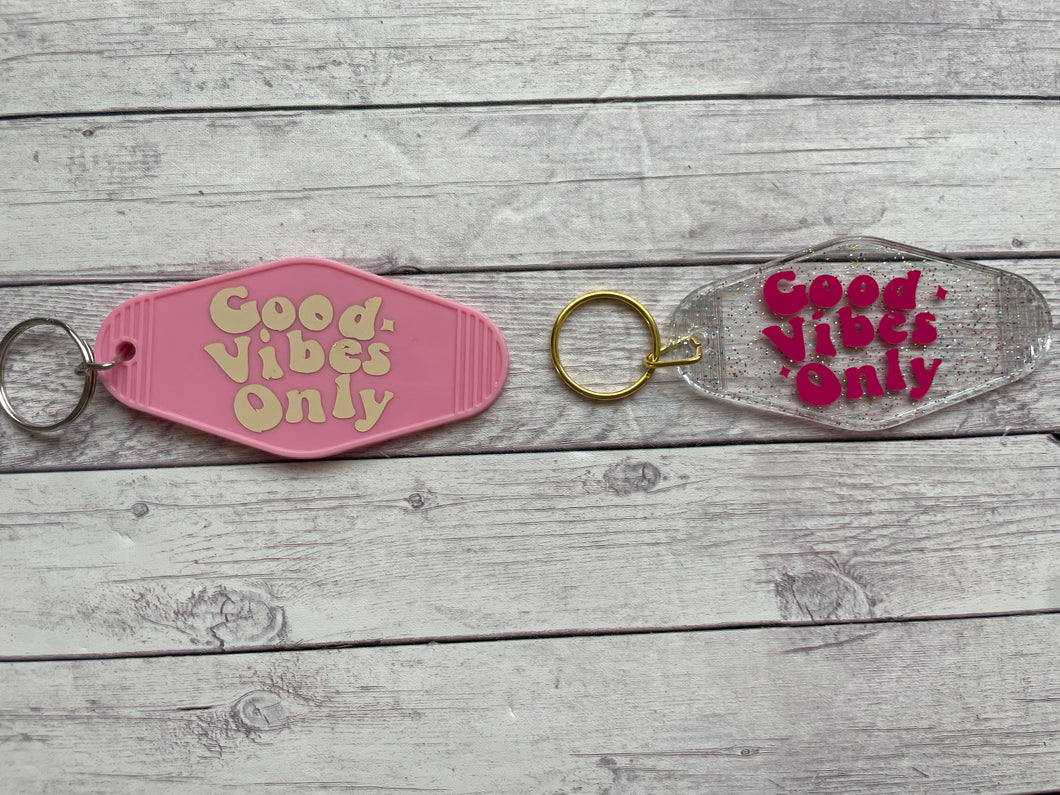 Motel Keychain - Good vibes only