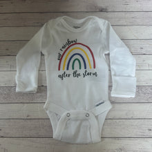 Load image into Gallery viewer, Onesie - Our Rainbow after the storm - White Long Sleeve
