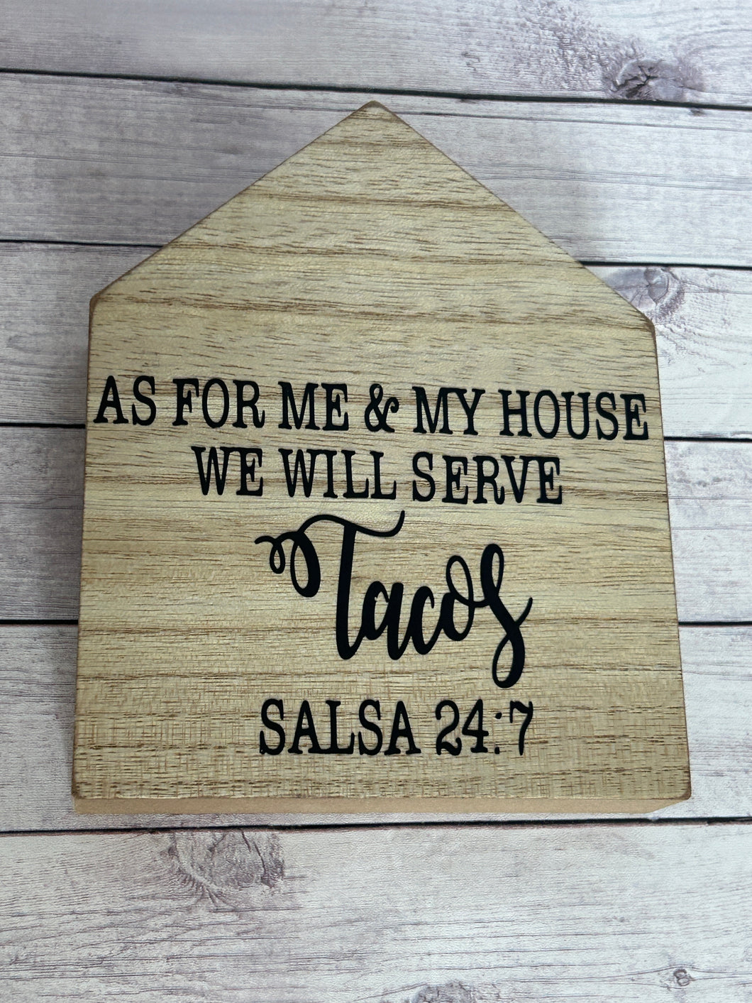 Wood Sign - As for me and my house