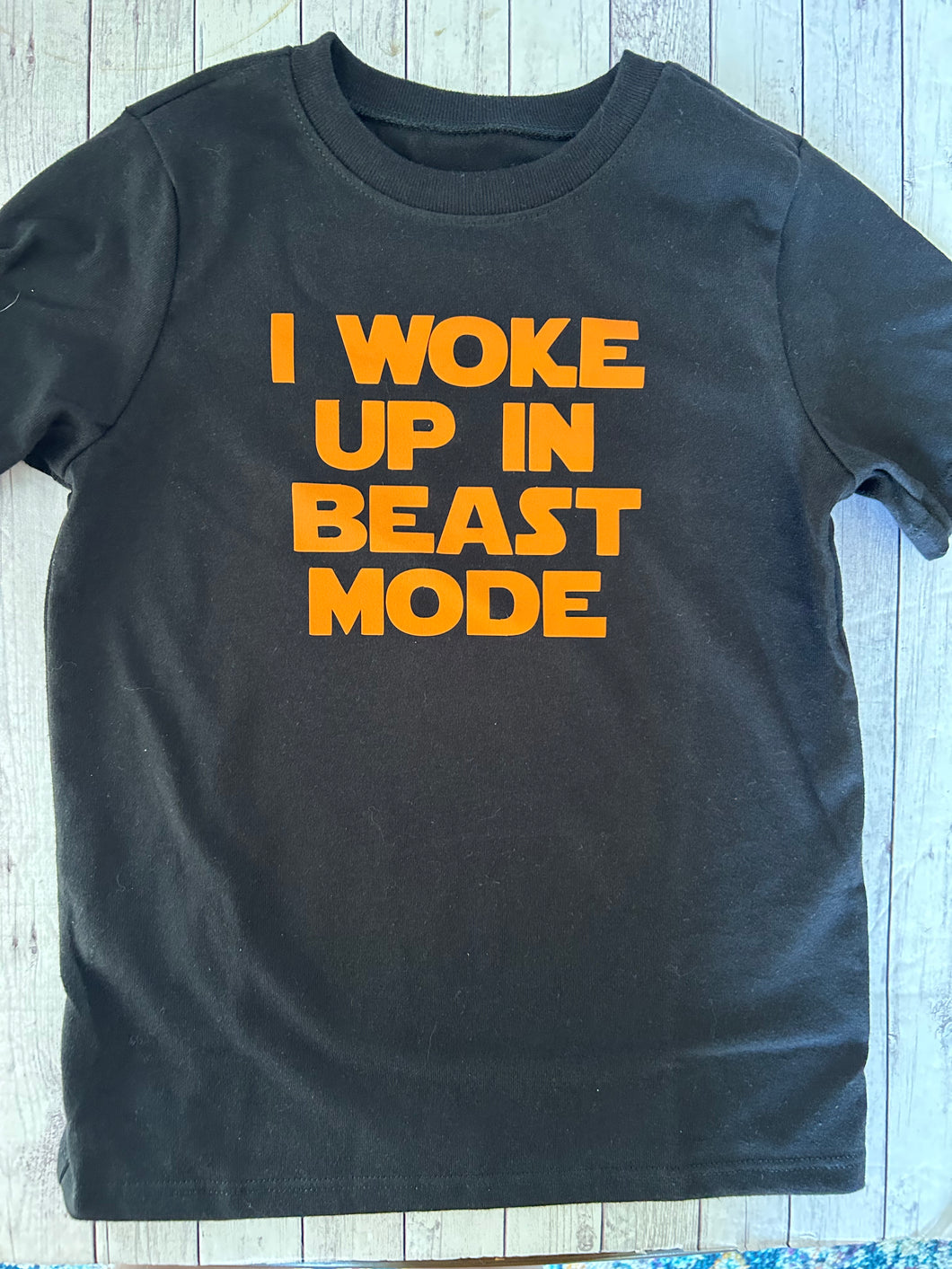 I woke up in beast mode - Black short sleeve