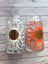 Load image into Gallery viewer, Popcan Glasses - Orange Sunflower Color Changing Vinyl
