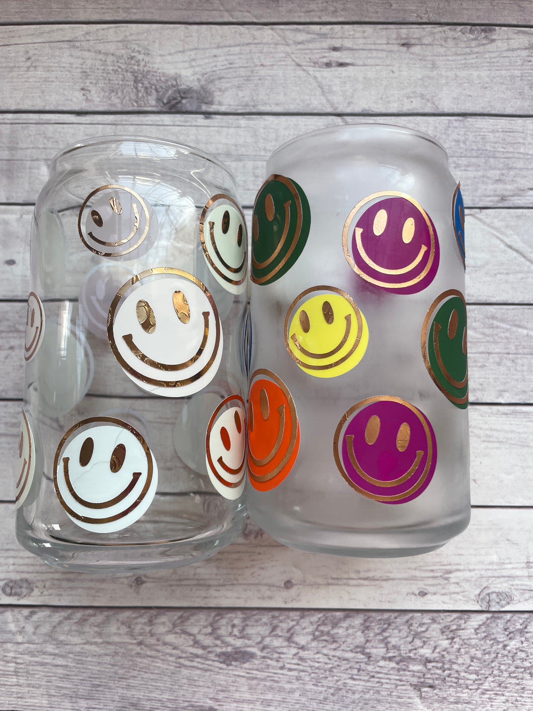 Popcan glasses - Smiley Face Color Changing Vinyl