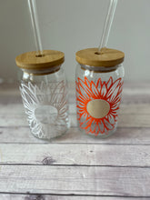 Load image into Gallery viewer, Popcan Glasses - Orange Sunflower Color Changing Vinyl
