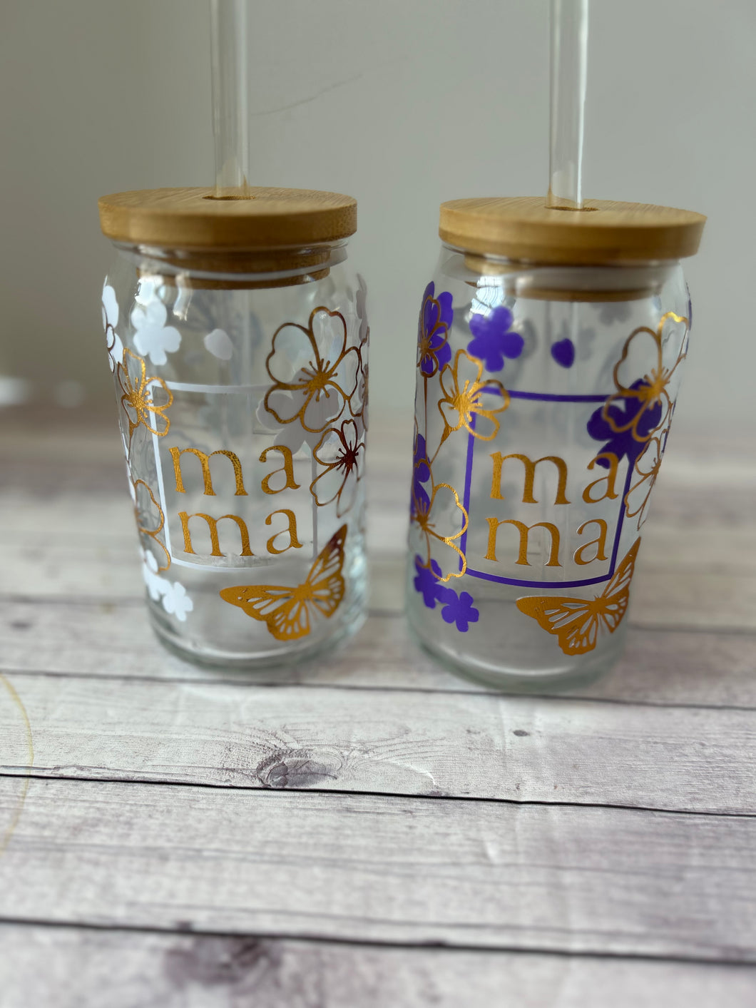 Popcan Glasses - Purple MAMA Floral Color Changing Vinyl