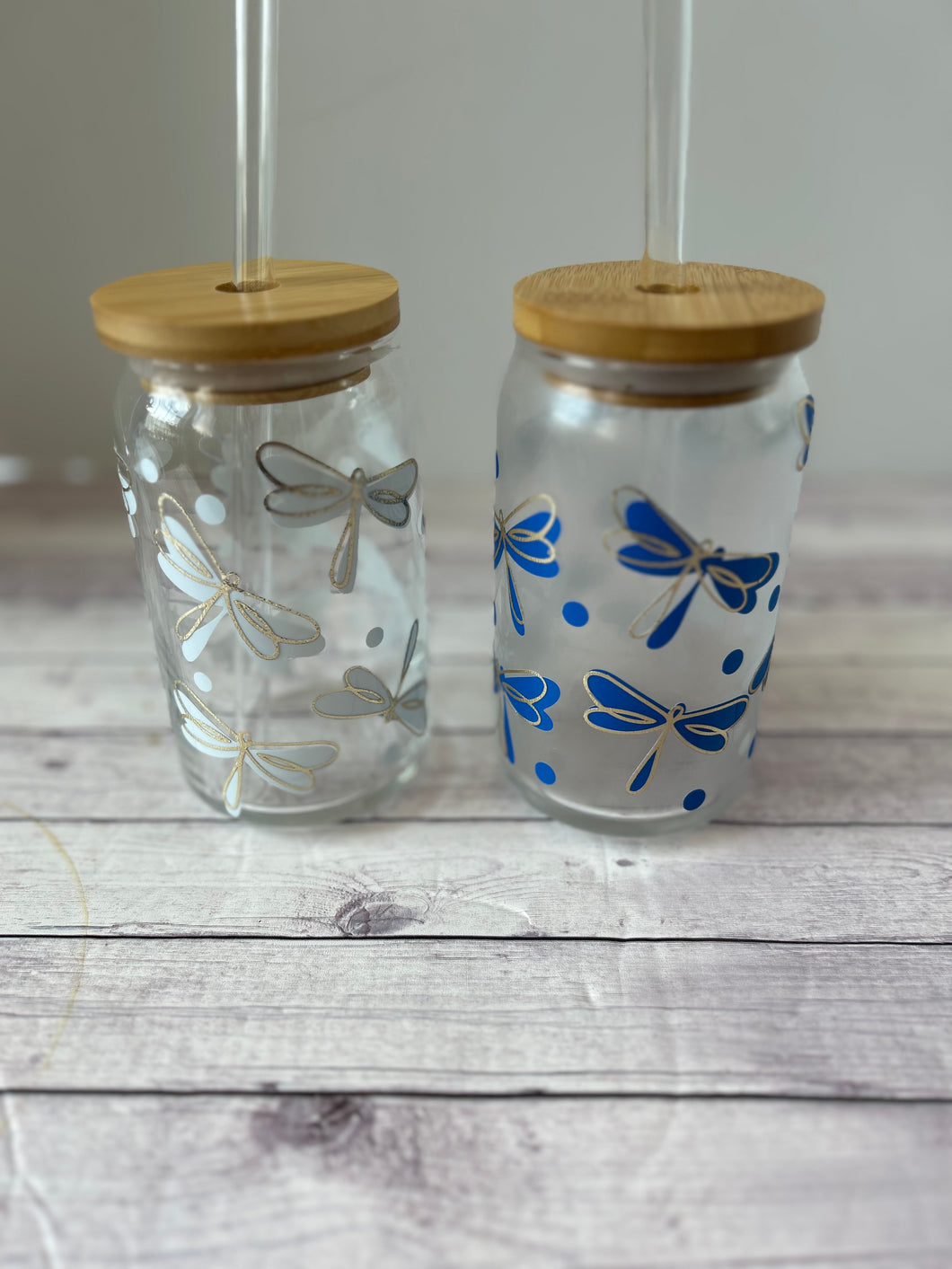 Popcan  Glasses - Blue Dragonfly Color Changing Vinyl