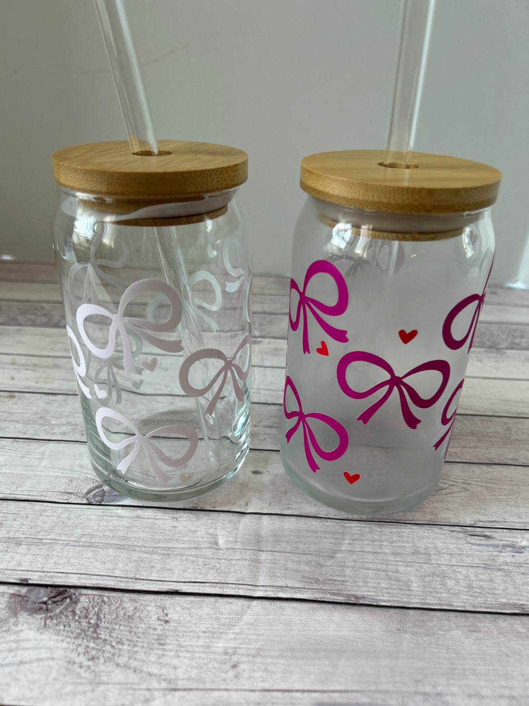 Popcan  Glasses - Pink Bow Color Changing Vinyl