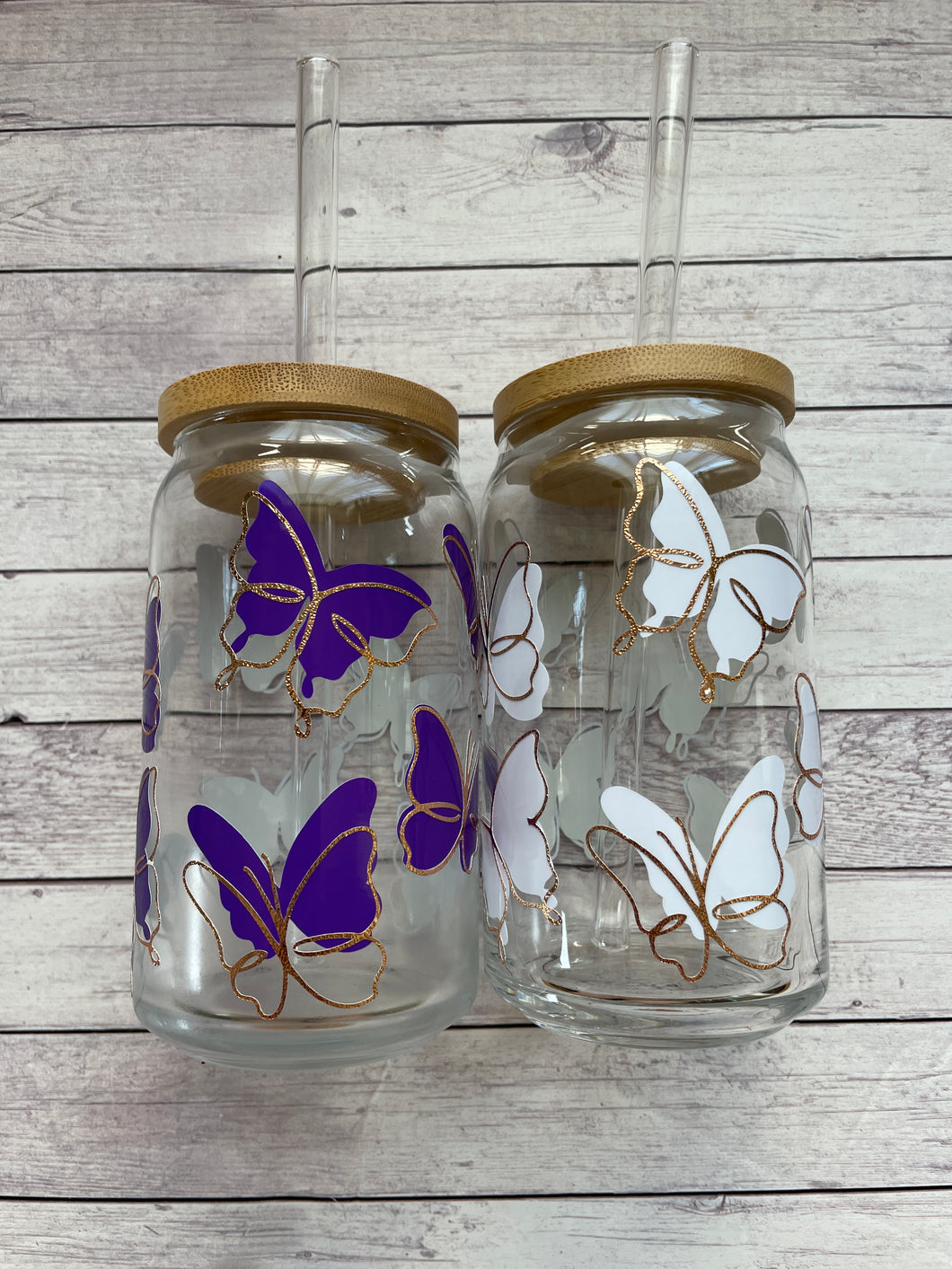 Popcan Glasses - Purple Butterfly Color Changing Vinyl