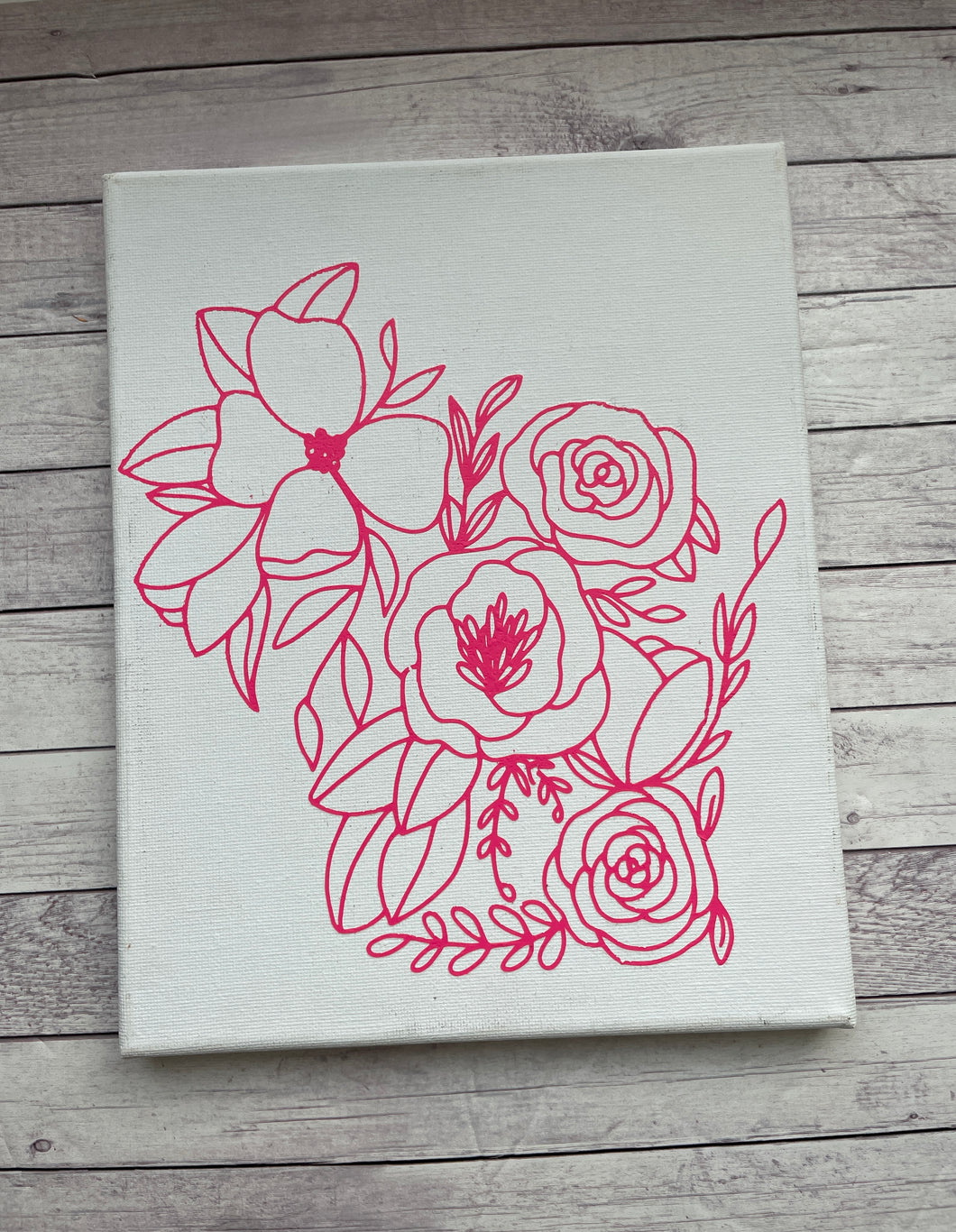 WI Floral Pink	8x10 Canvas