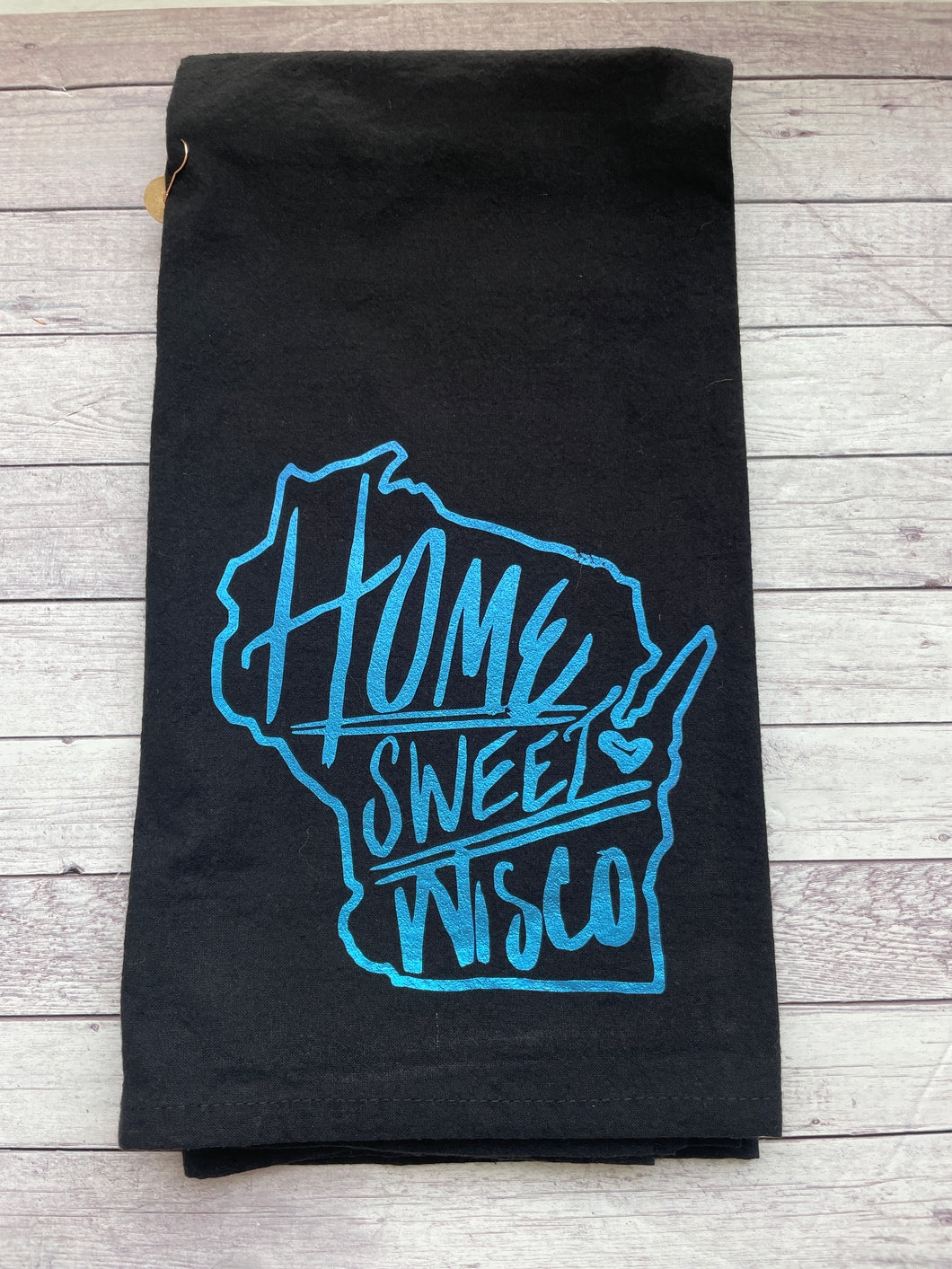 Tea Towel - Home Sweet Wisco -	Black