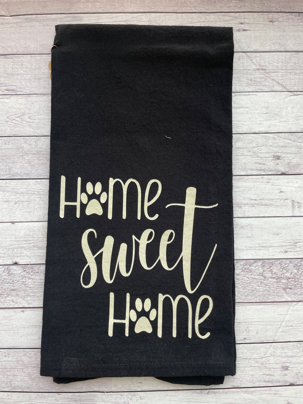 Tea Towel - Home Sweet Home (Dog) - Black
