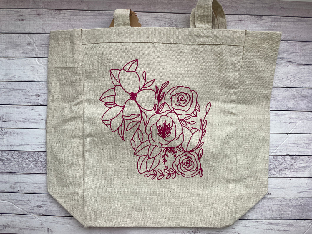 Canvas Bag - WI Floral Pink