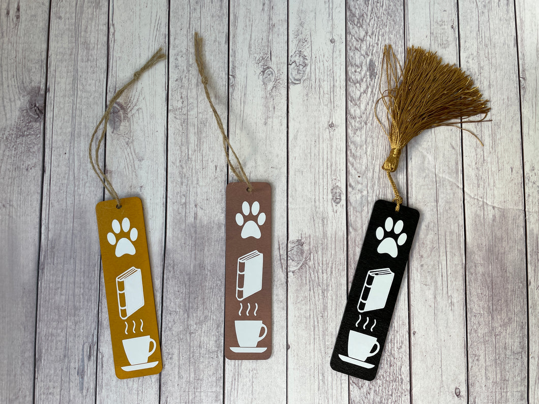 Bookmark - Dog, Book, Coffee