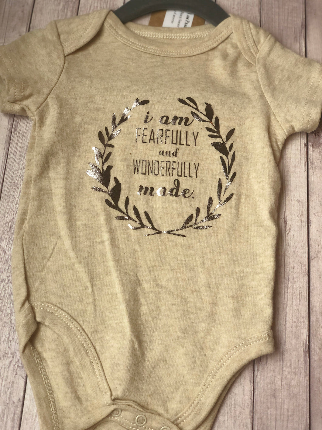 Onesie - I am fearfully & wonderfully made (3-6 months)