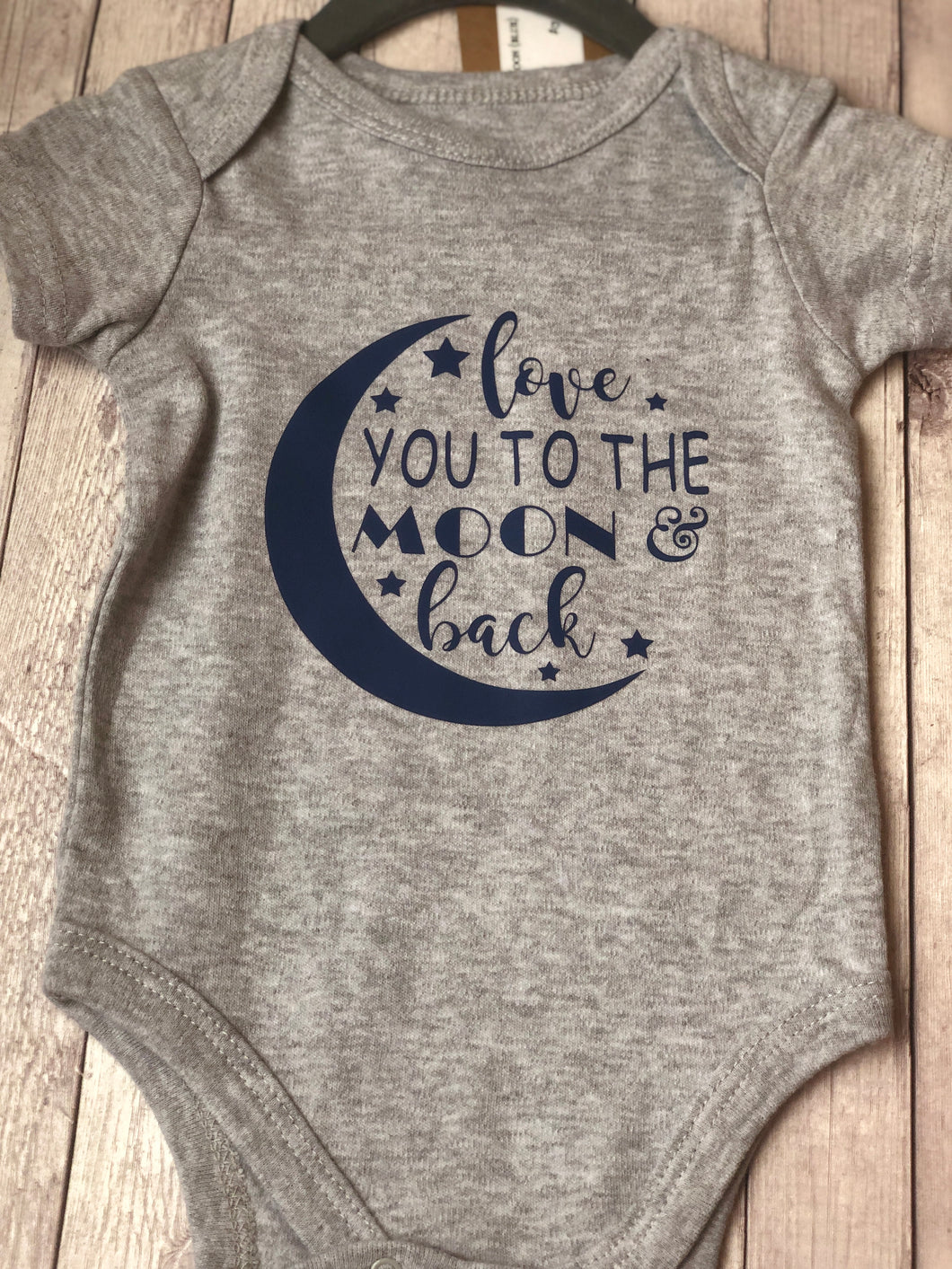 Onesie - Love you to the moon & back (gray)