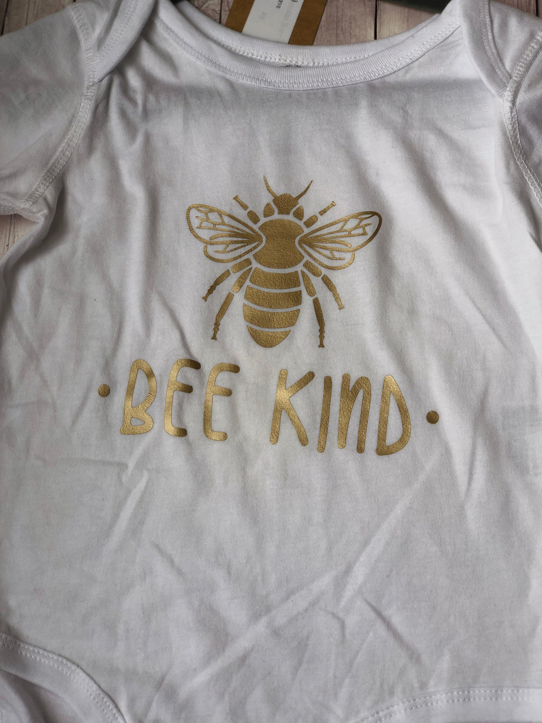 Onesie - Bee Kind (gold) - Clearance