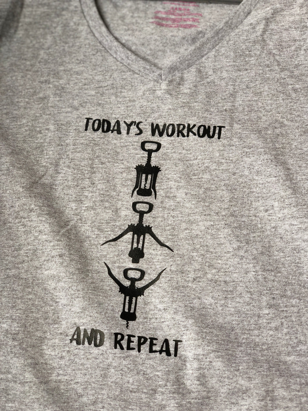 Adult - Today's workout and repeat (Clearance - Gray crew neck)