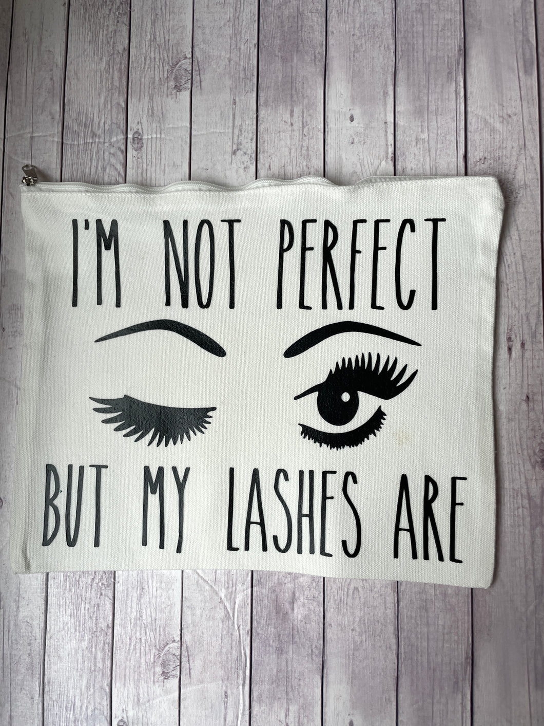 Canvas Bag - I'm not perfect but my lashes are