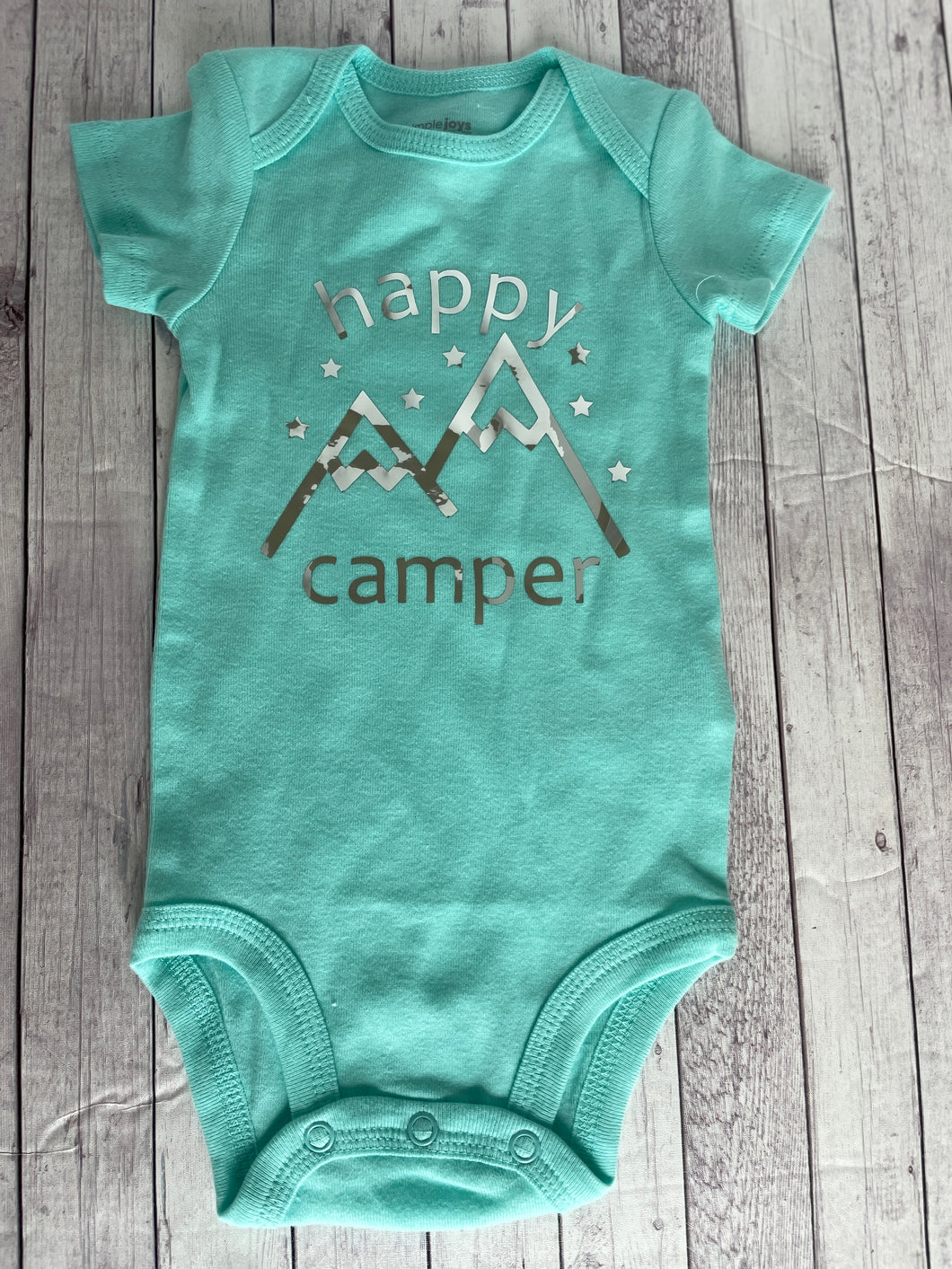 Onesie - Happy Camper (18-24 months) blue short sleeve