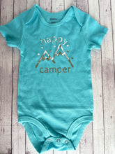 Load image into Gallery viewer, Onesie - Happy Camper (18-24 months) blue short sleeve
